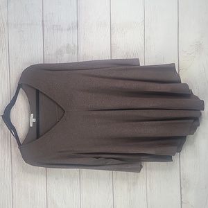 Green Envelope LA brown tunic top size 1x